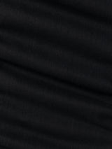 Close-up of black enzyme washed BGpaulo Pavia V3 Chino - Black fabric with visible diagonal weave texture and soft folds.