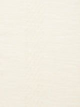 The Primo Polo Knit - Ecru by Blue de Gênes features a softly textured beige fabric with a subtle zigzag pattern, crafted from a cotton/linen blend. Its gentle sheen makes it perfect for summer, while the delicate design is ideal for lightweight apparel.