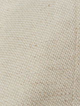 The Pantella Desk Gilet - Natural by Blue de Gênes features a textured beige woven fabric with a crisscross pattern, resembling a Cotton/Linen blend. Its tightly knit threads create subtle tonal variations.