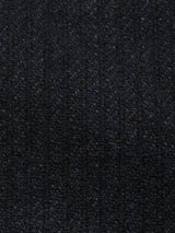 Close-up of the dark, textured fabric of the Blue de Gênes Vincenzo Solid Jacket - Dark Navy, showcasing small visible fibers and a slightly uneven look, ideal for a relaxed fit.