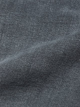 Close-up of BGrepi Giulio Light V2 Jeans in grey comfort stretch denim by Blue de Gênes, highlighting the soft texture, visible weave, gentle folds, and subtle shading.