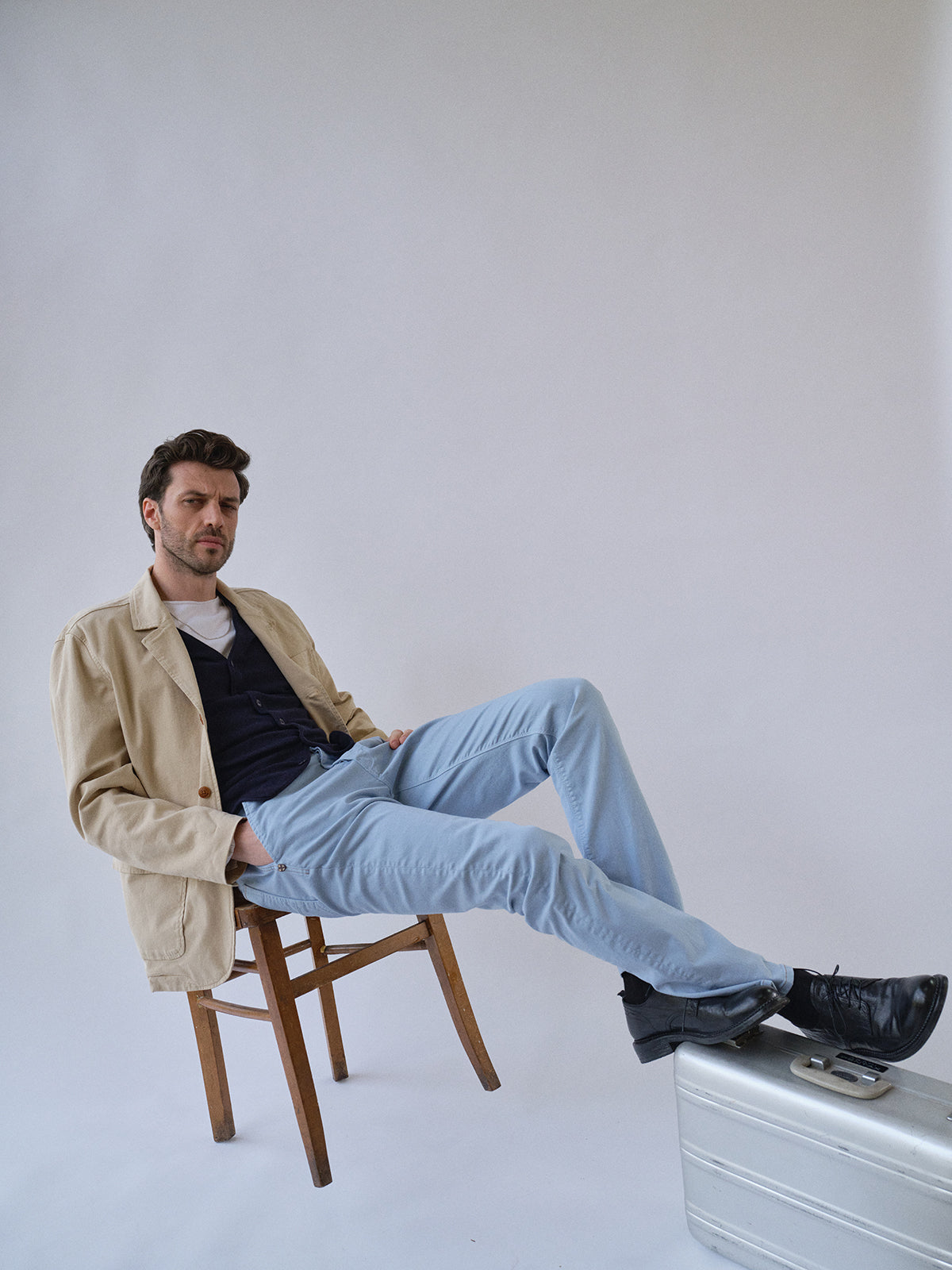 BGpaulo Pavia Pant - Blue Fog – Blue de Gênes