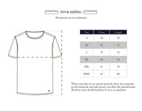 Diagram of the Totti T-Shirt - Army by Blue de Gênes features a size chart with S to XXXL dimensions in cm, showing chest and length reference lines. Note: measurements may vary due to the 100% linen jerseys natural texture and processing.