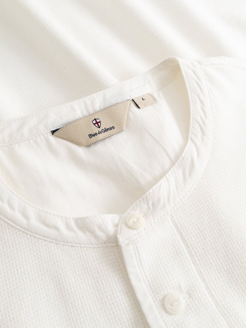 BGgreg L/S Grandad - White – Blue de Gênes