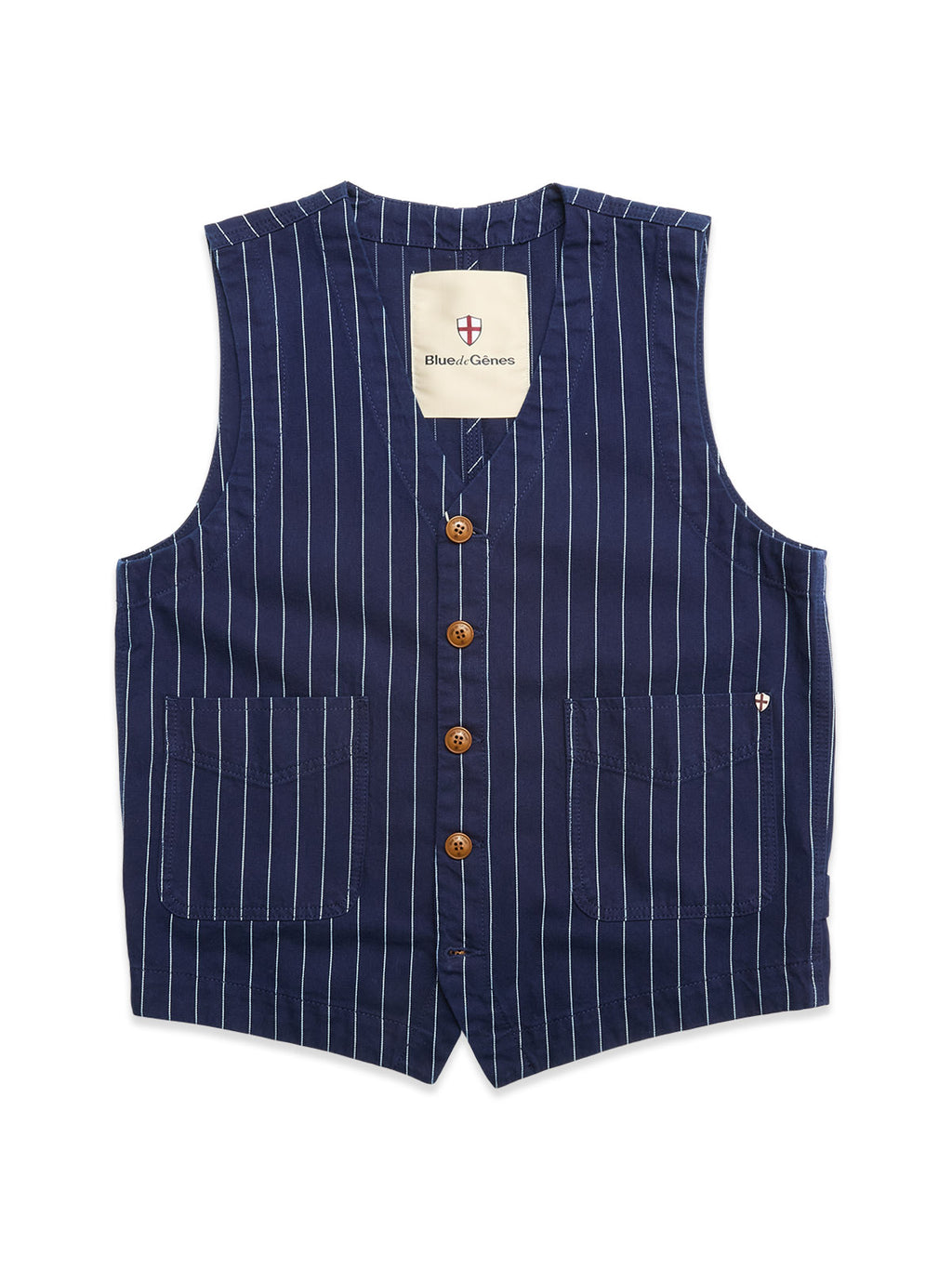 BGlumen Toll Gilet - Navy Stripe – Blue de Gênes