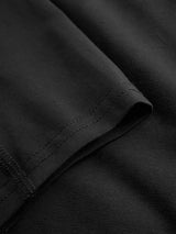 Close-up of Blue de Gênes BdG Boxershorts (3 Pack, Black) showing antibacterial fabric, fine stitching, and hemmed edge, revealing the texture and breathable quality of these premium men's underwear.