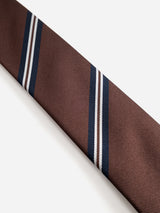 The BGcarl Tie - Ginger Bread Orange by Blue de Gênes, showcased against a plain white background, is a sophisticated men’s accessory ideal for elevating any formal ensemble.