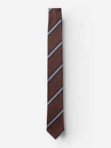 The BGcarl Tie - Ginger Bread Orange by Blue de Gênes, displayed against a plain white background, is a classic men’s accessory that adds a touch of sophistication to any outfit.