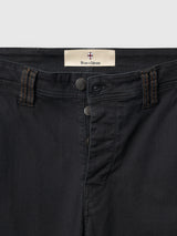 Black Blue de Gênes BGpaulo Pavia V3 Chino pants featuring a button fly and a branded label sewn onto the inside waistband.