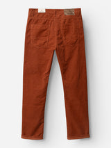 The BGpaulo Ottawa V3 Trousers in Ginger Bread Orange by Blue de Gênes are shown from the back, featuring two rear pockets and labels on the waistband.