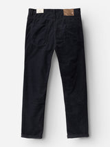 A pair of Blue de Gênes BGpaulo Ottawa V3 Trousers in dark navy shown from the back, featuring two rear pockets and two labels on the waistband—one white and one brown—against a white background.