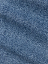 Close-up of BGvinci Pala Used V3 Jeans in comfort stretch denim with slight folds.