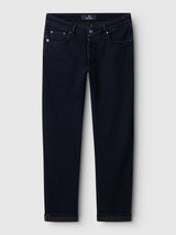 Dark blue BGvinci Black OD V3 Jeans regular fit jeans with a button fly and turned-up cuffs.