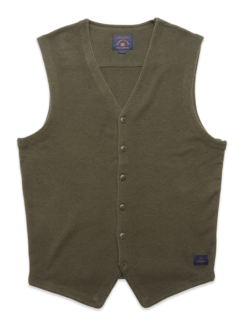 Zorba Knit Waistcoat - Forest