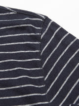 Bono Stripe L/S Grandad - Navy Stripe