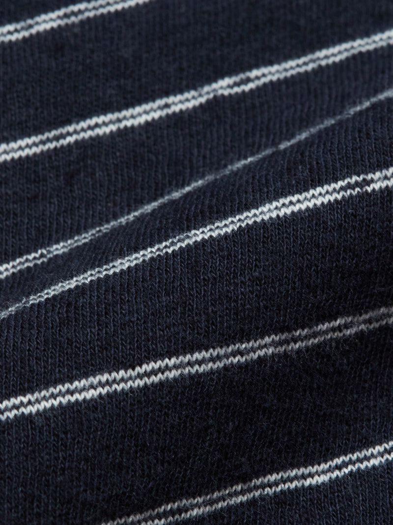 Bono Stripe L/S Grandad - Navy Stripe