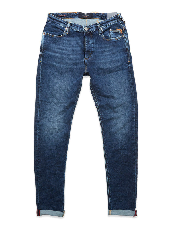 Repi Scan Used Jeans - Mid Blue Denim