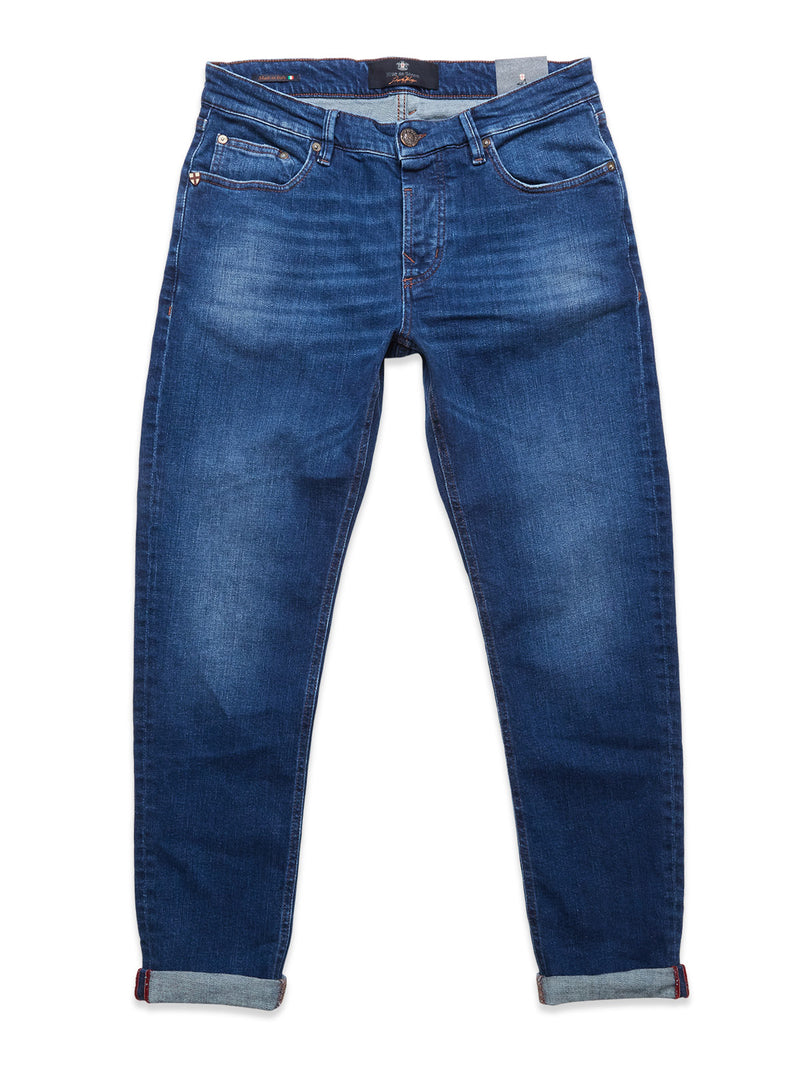 Vinci Night Jeans - Mid Blue Denim