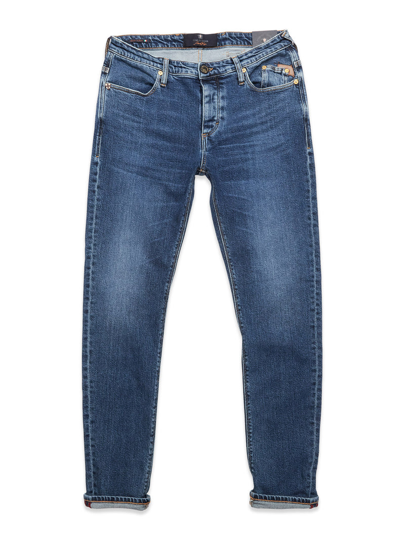 Repi Roll Jeans - Mid Blue Denim