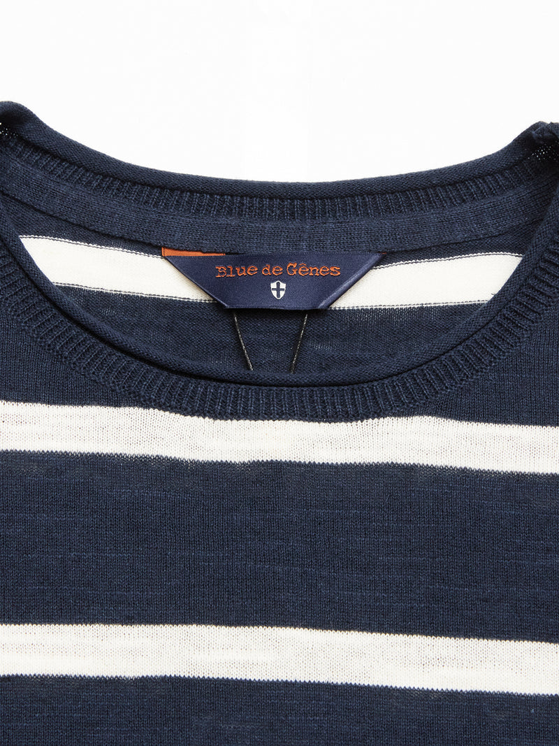 Monte Stripe Knit - Navy