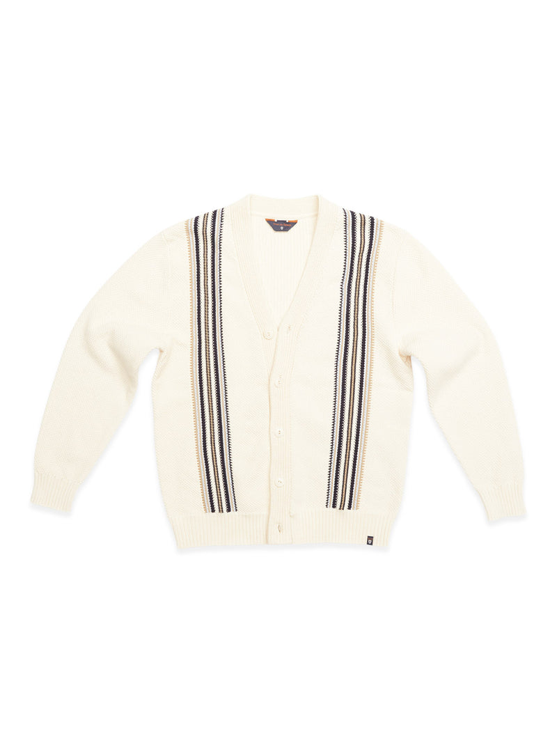 Cappa Stripe Cardigan - Whitecap