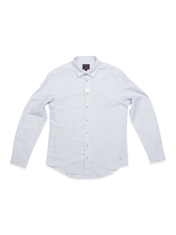 Enrico Grass Shirt - Navy Stripe