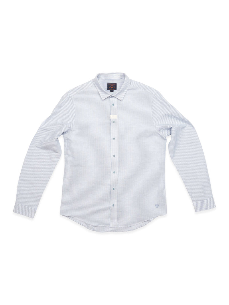 Enrico Grass Shirt - Navy Stripe