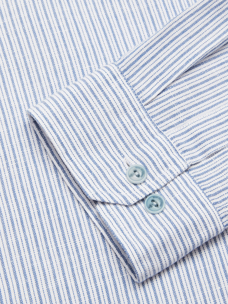 Enrico Grass Shirt - Navy Stripe