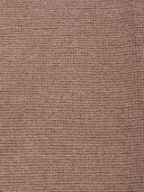 Close-up of the textured brown Porto Knit - Fungi by Blue de Gênes. This 100% wool crewneck sweater features a woven, grid-like pattern with slightly raised threads, adding a rugged and tactile finish to this menswear staple.