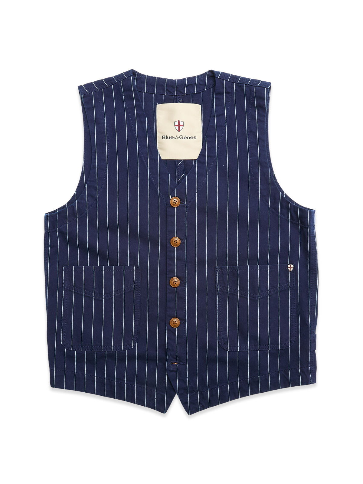 BGlumen Toll Gilet - Navy Stripe – Blue de Gênes