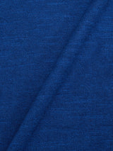 Close-up of the textured fabric from the Blue de Gênes BGmonty Knit in Navy Peony, showing a soft cotton-linen blend with visible knit pattern and diagonal fold.