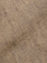 Close-up of the grey melange BGcanna Lin Gilet by Blue de Gênes, showing finely textured fabric with subtle sheen, slight wrinkles, and natural color variations for a soft, woven look typical of casual waistcoats.