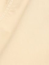 Close-up of the Blue de Gênes BGnorly Rodas Blazer in Pale Khaki, showing smooth beige cotton hemp blend fabric with visible edge stitching and a subtle diagonal weave—perfect for a relaxed fit.