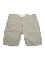 The BGmenzino Vecchio Shorts by Blue de Gênes in shadow green feature side pockets, a button and zip closure, and belt loops, shown laid flat on a white background.