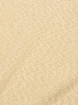 Close-up of the BGjohn Slubby Polo in Pale Khaki by Blue de Gênes, showcasing its soft, textured slubby cotton knit with a subtle diagonal weave and natural color variations—ideal for vintage-inspired leisurewear.