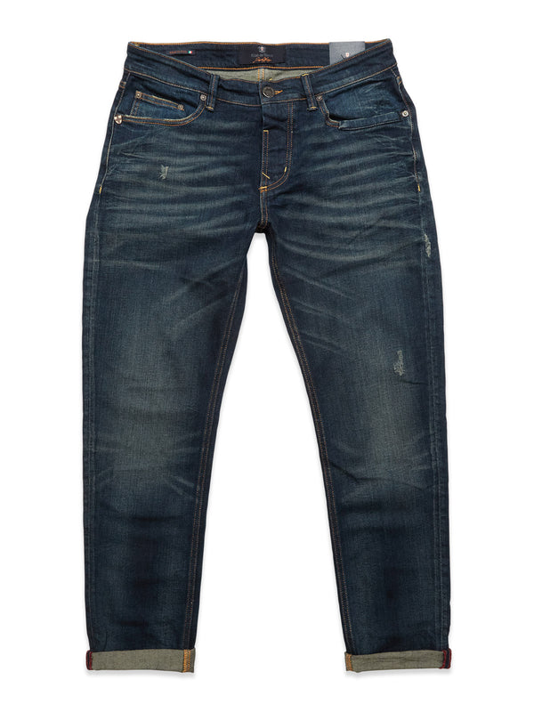 GenesinlifeShops Sweden - garment-dyed slim-fit jeans - Navy blue