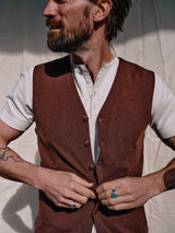 Zorba Knit Waistcoat - Prune