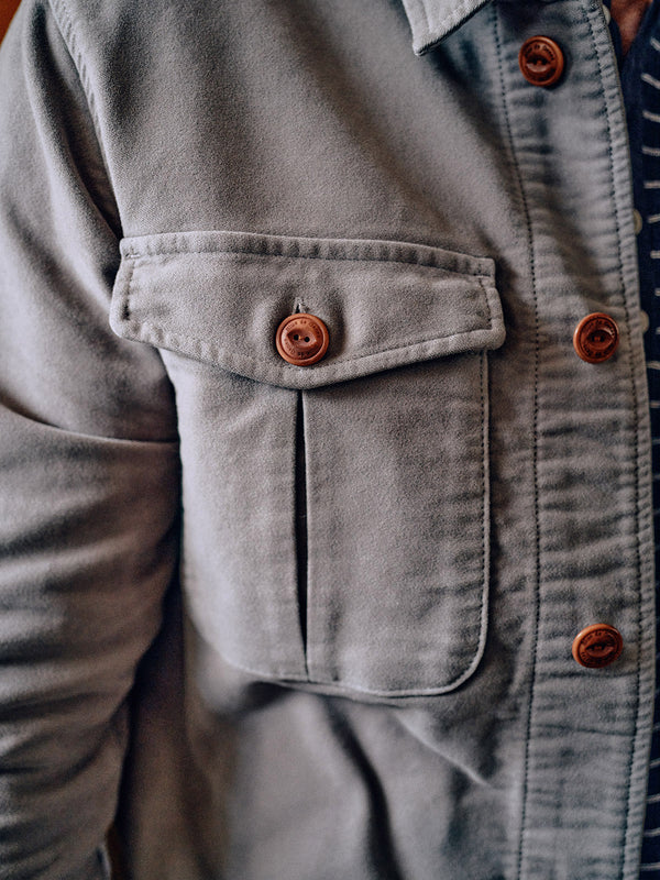 Barnaba Papago Overshirt - Stormy Grey