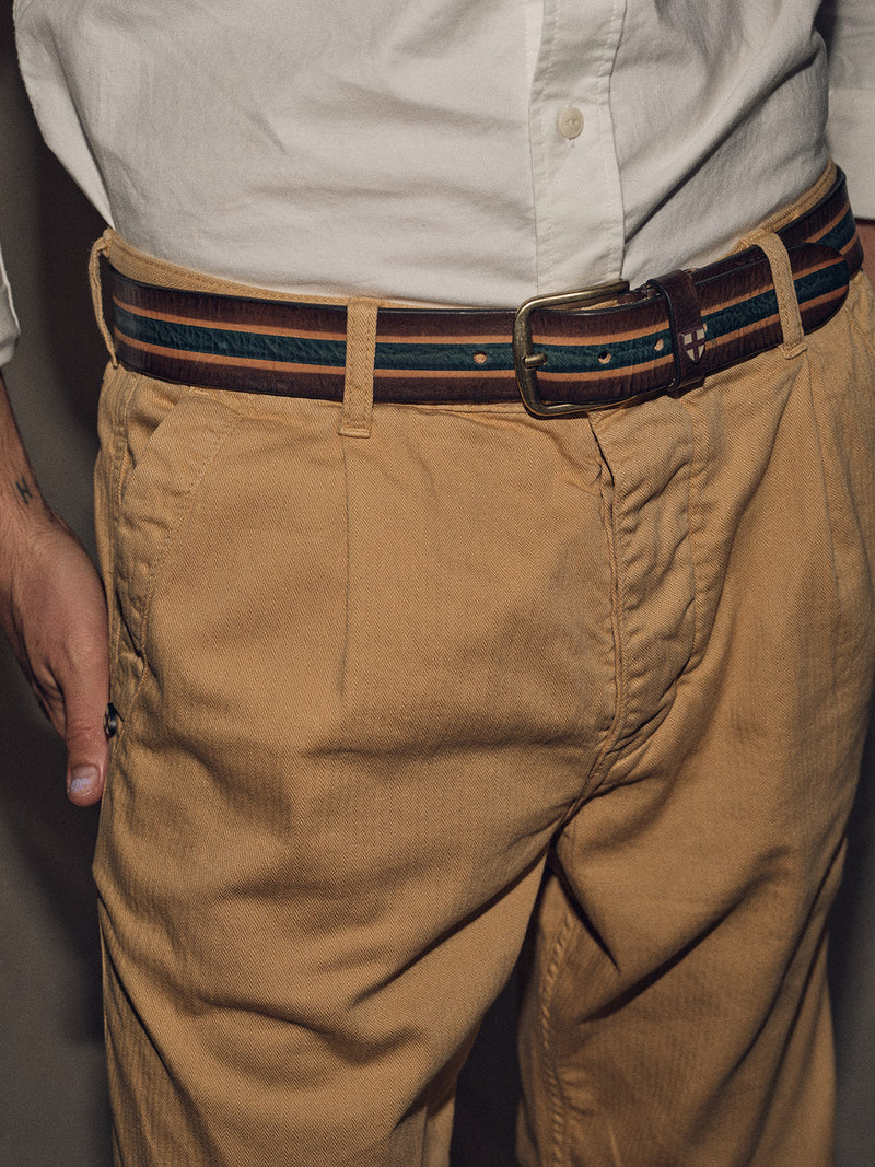 Tino Belt - Brown Stripe