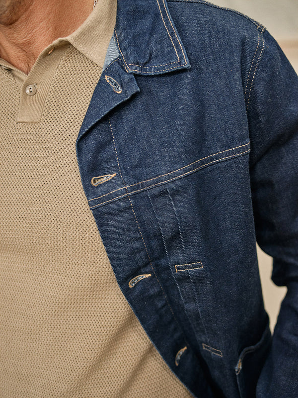 Cosimo Trucker Jacket - Dark Blue Denim