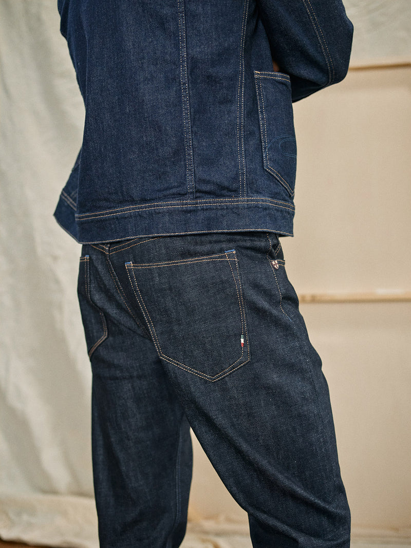 Cosimo Trucker Jacket - Dark Blue Denim