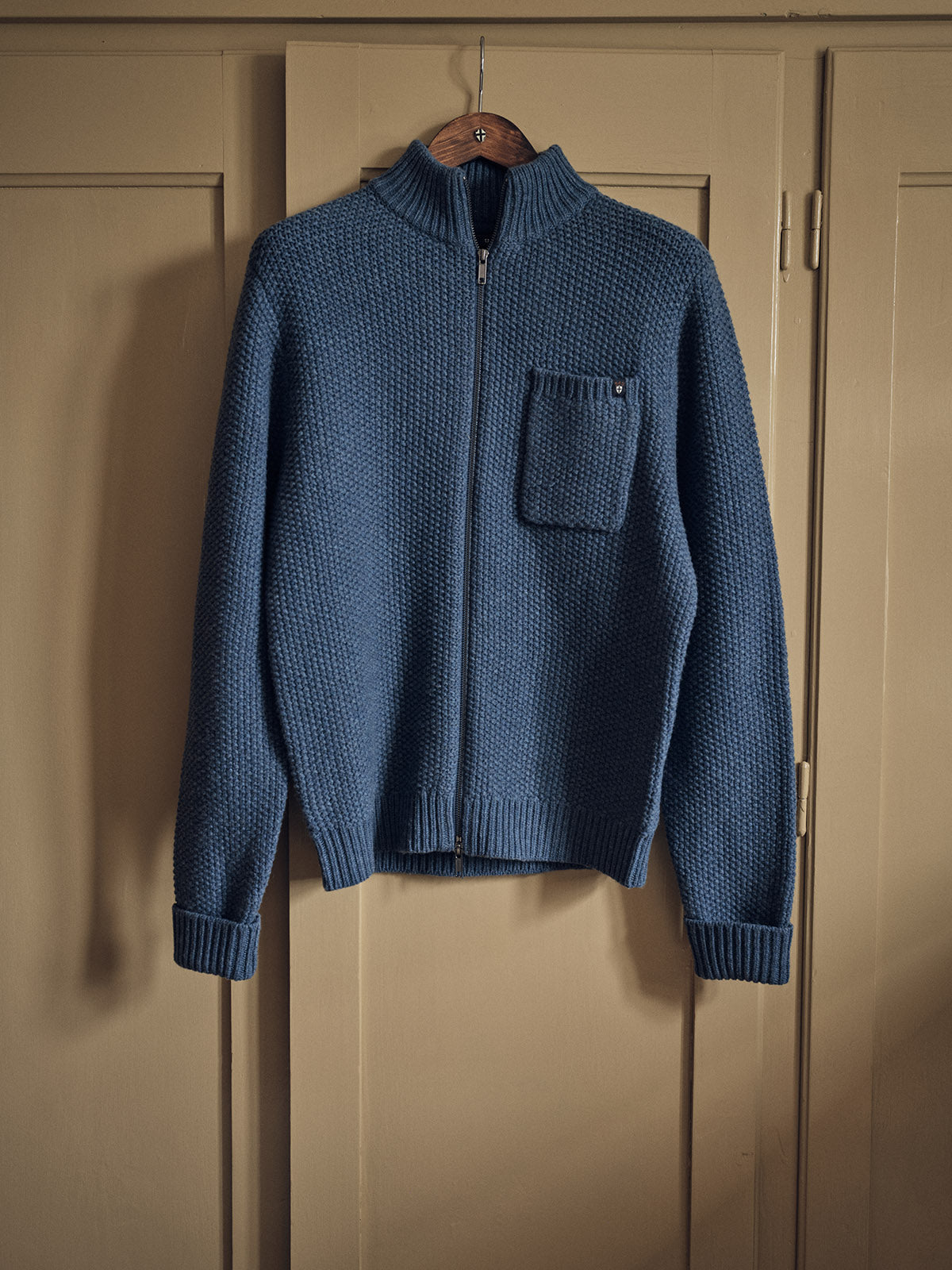 Aimone Knit Cardigan - Sugar Blue – Blue de Gênes