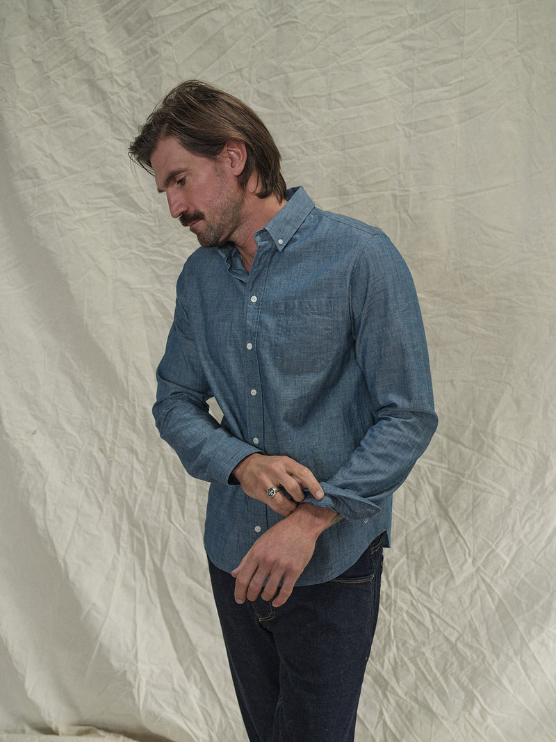 Sandro Chambray Shirt Chambray